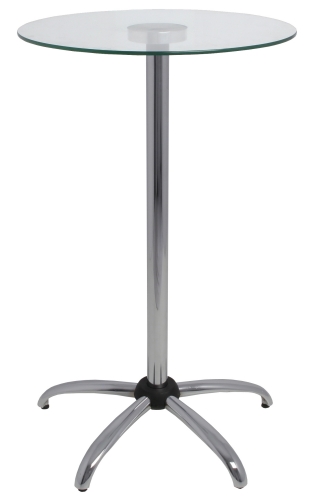 MESA ALTA SPIDER - Tampo de Vidro Incolor